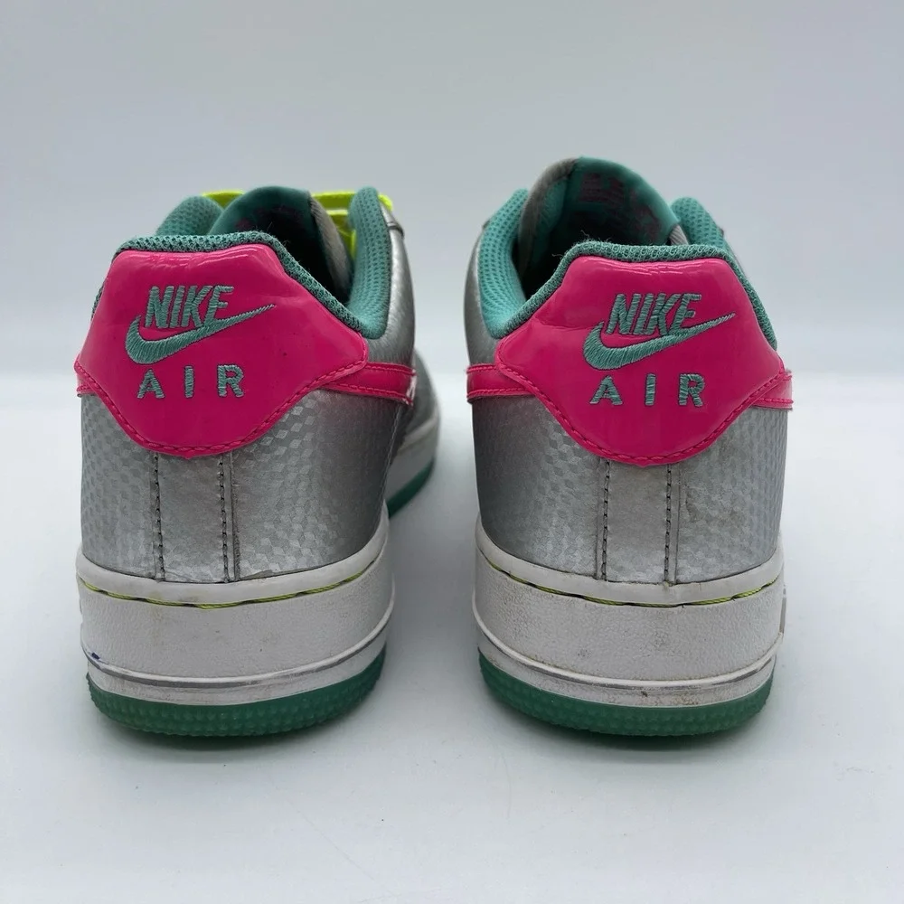 Nike Air Force 1 Low Youth Size 7 Shoes 314219-011 Metallic Sliver Women's 8.5